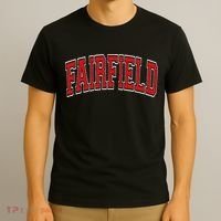 Fairfield Arched Red Text T-Shirt thumb 3
