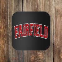 Fairfield Arched Red Text Coaster thumb 0