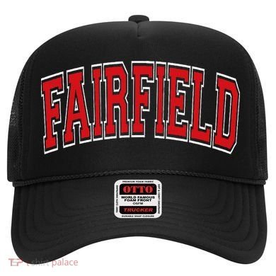 Fairfield Arched Red Text Hat