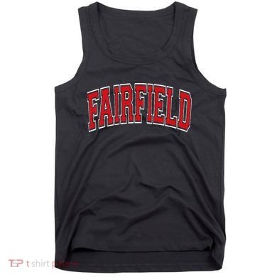 Fairfield Arched Red Text Tank Top