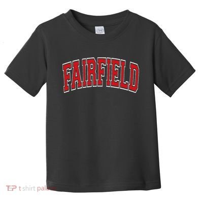 Fairfield Arched Red Text Toddler T-Shirt