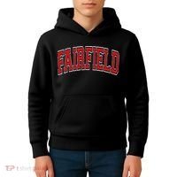 Fairfield Arched Red Text Kids Hoodie thumb 4