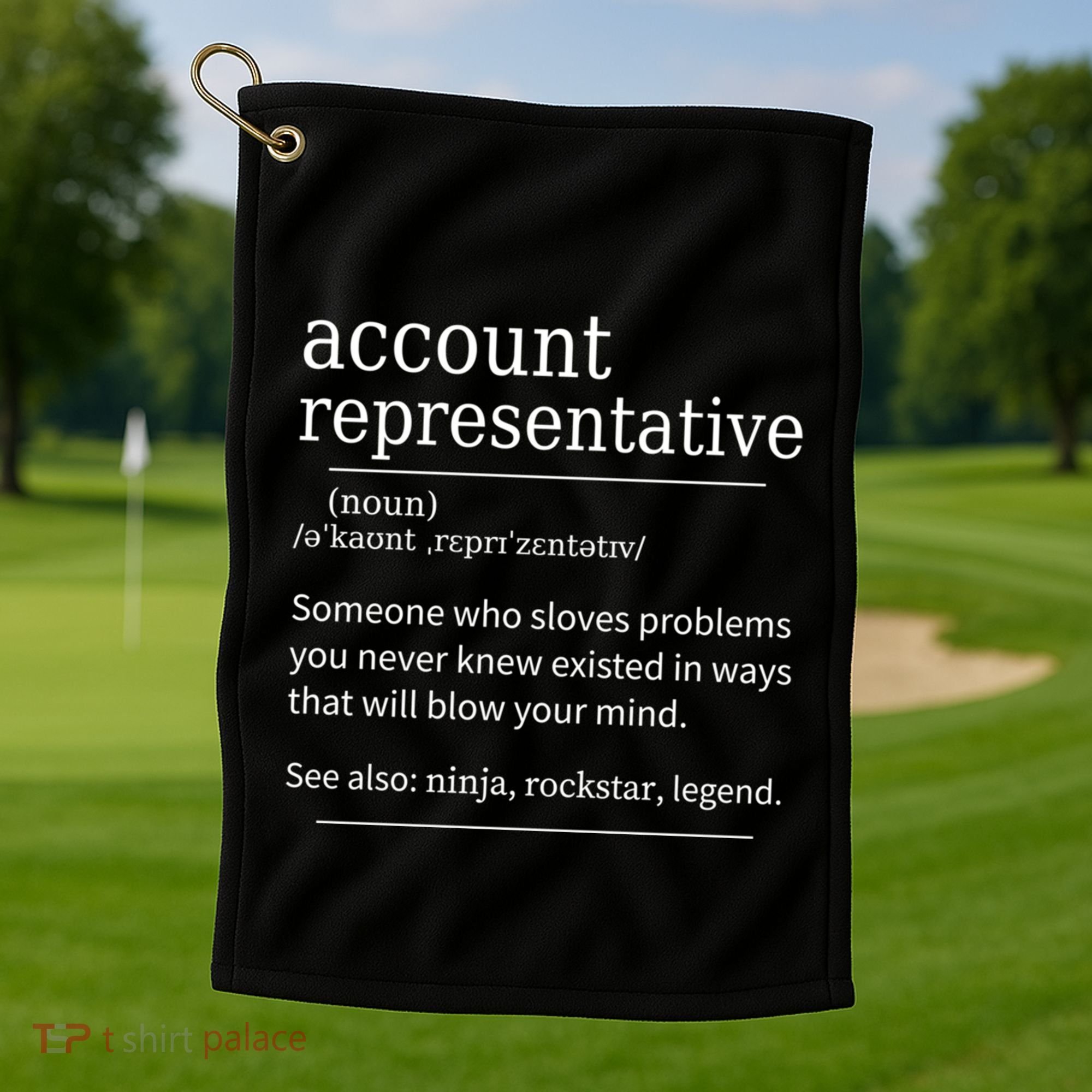 Funny Account Representative Definition Cute Gift Golf Towel