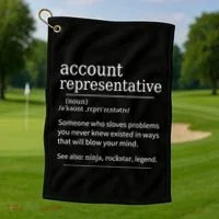 Funny Account Representative Definition Cute Gift Golf Towel thumb 1