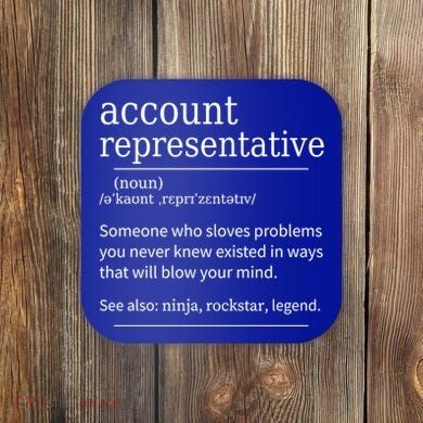 Funny Account Representative Definition Cute Gift Coaster