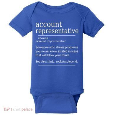 Funny Account Representative Definition Cute Gift Baby Bodysuit
