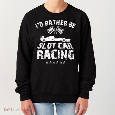 Formula Auto Racing Slot Car Checkered Flag Gift Women's Sweatshirt
