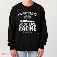 Formula Auto Racing Slot Car Checkered Flag Gift Women's Sweatshirt thumb 0