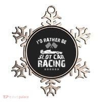 Formula Auto Racing Slot Car Checkered Flag Gift Ornament thumb 0