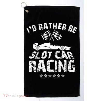 Formula Auto Racing Slot Car Checkered Flag Gift Golf Towel