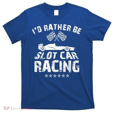 Formula Auto Racing Slot Car Checkered Flag Gift T-Shirt