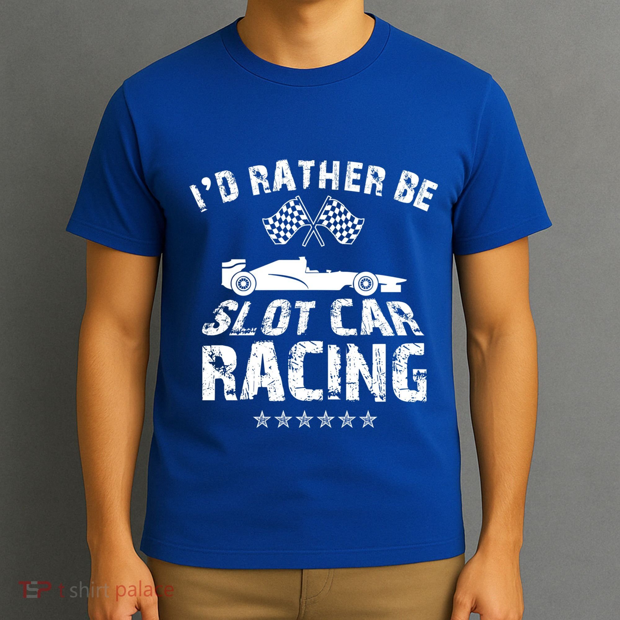 Formula Auto Racing Slot Car Checkered Flag Gift T-Shirt