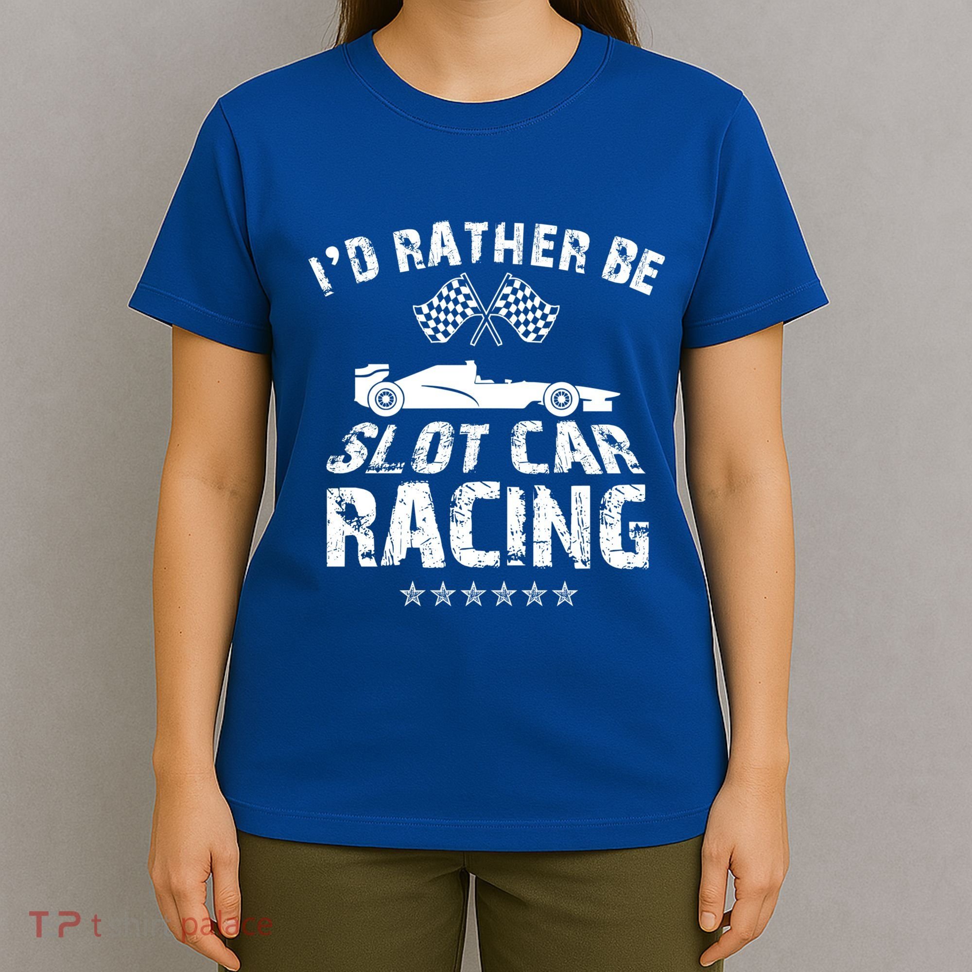 Formula Auto Racing Slot Car Checkered Flag Gift T-Shirt