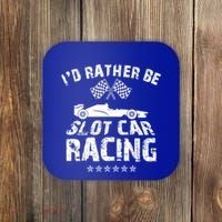 Formula Auto Racing Slot Car Checkered Flag Gift Coaster thumb 0