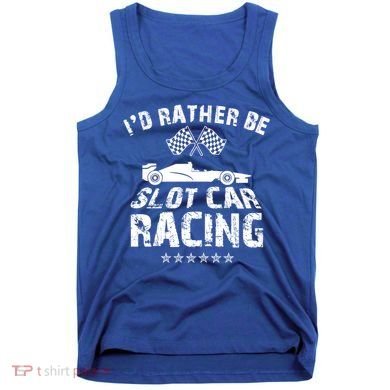 Formula Auto Racing Slot Car Checkered Flag Gift Tank Top