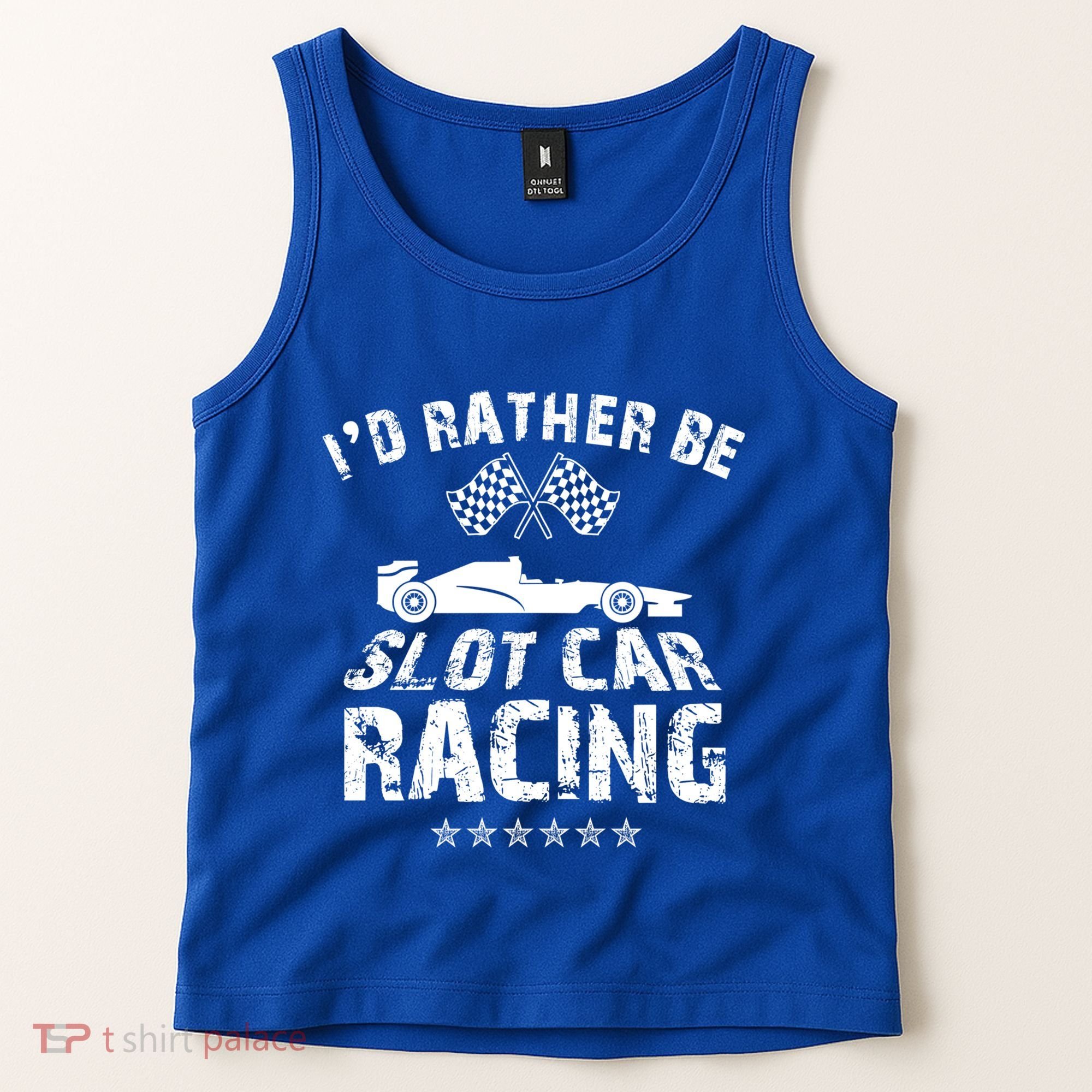 Formula Auto Racing Slot Car Checkered Flag Gift Tank Top