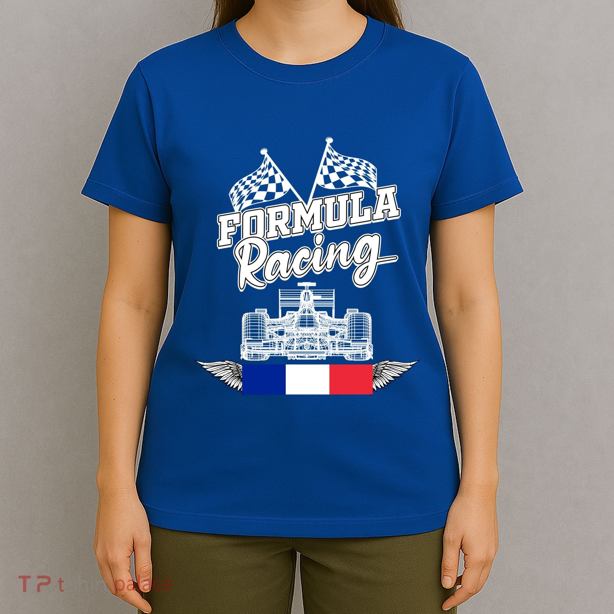 French Auto Race France Flag Formula Racing Car Racer Fans Gift T-Shirt
