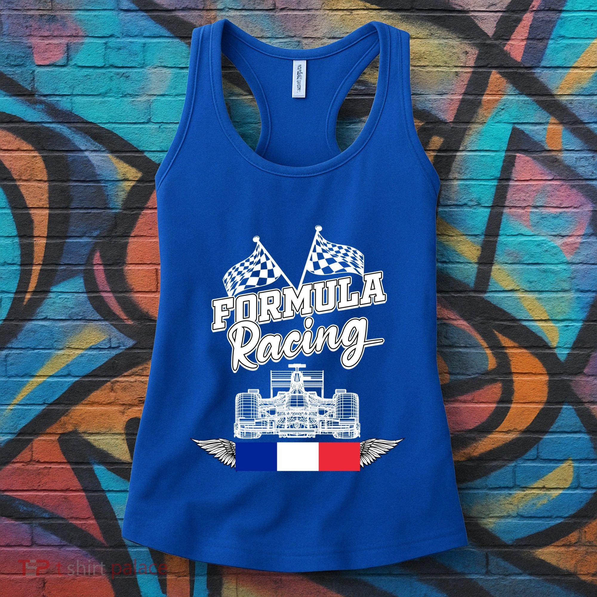 French Auto Race France Flag Formula Racing Car Racer Fans Gift Women's Tank Top