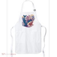 Funny Astronaut Riding Shark Apron thumb 0