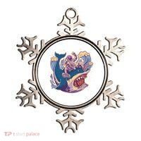 Funny Astronaut Riding Shark Ornament thumb 0