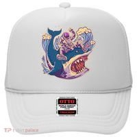 Funny Astronaut Riding Shark Hat thumb 0