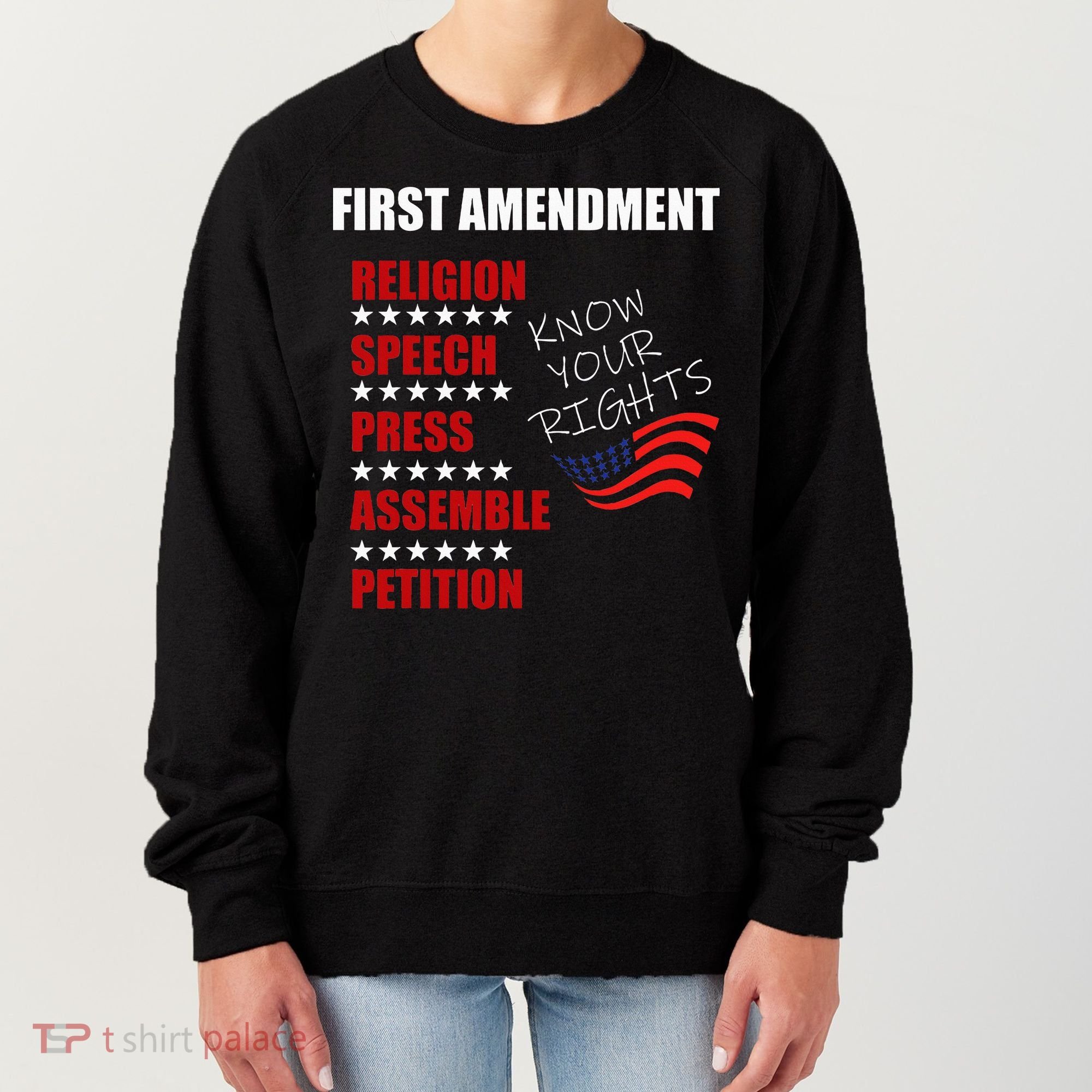 First Amendment Rights Audit United States Constitution Flag Women's Sweatshirt