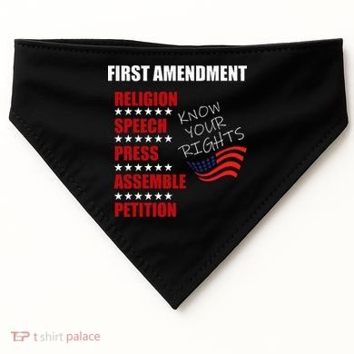 First Amendment Rights Audit United States Constitution Flag USA-Made Doggie Bandana