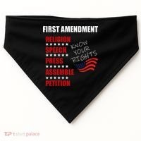 First Amendment Rights Audit United States Constitution Flag USA-Made Doggie Bandana thumb 0