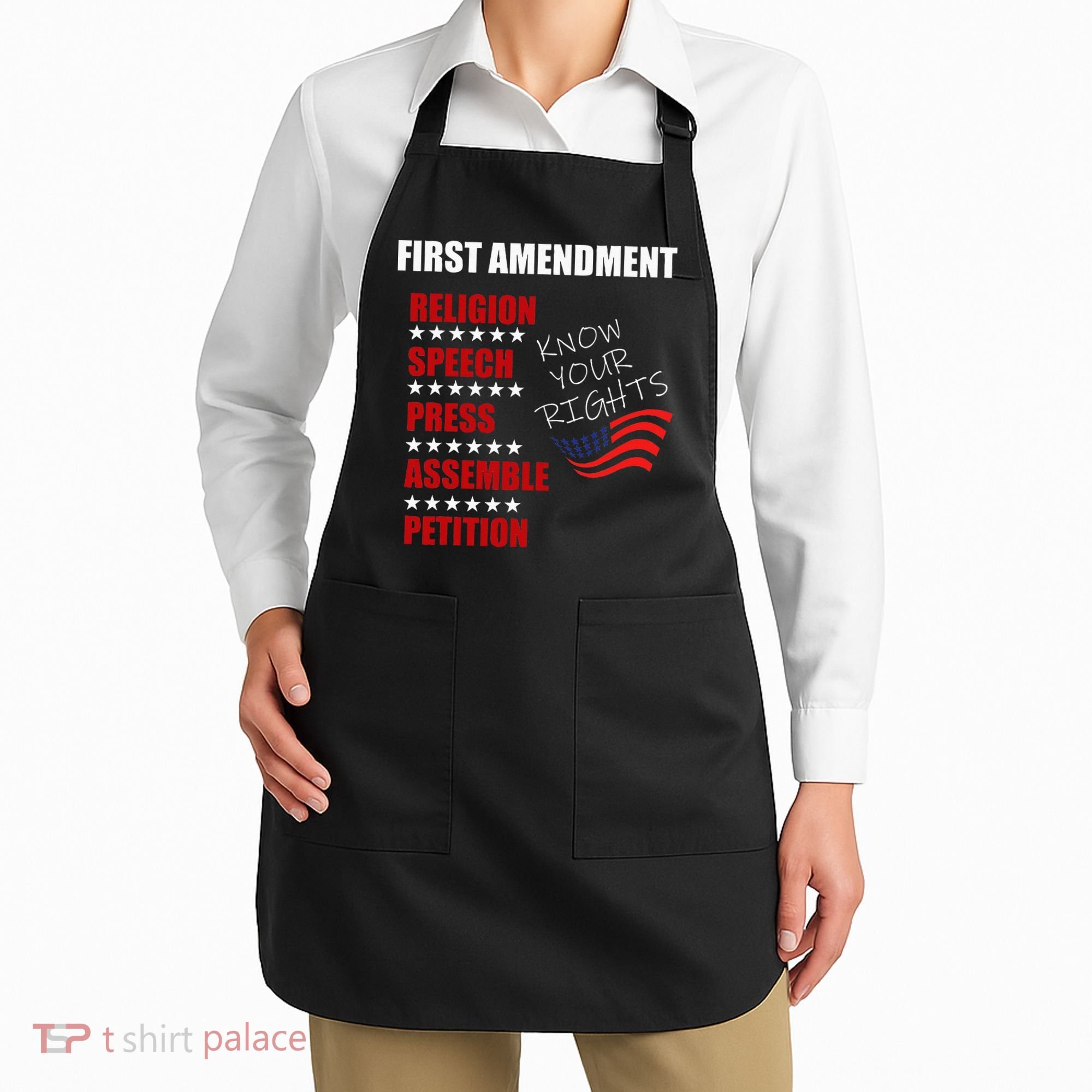 First Amendment Rights Audit United States Constitution Flag Apron