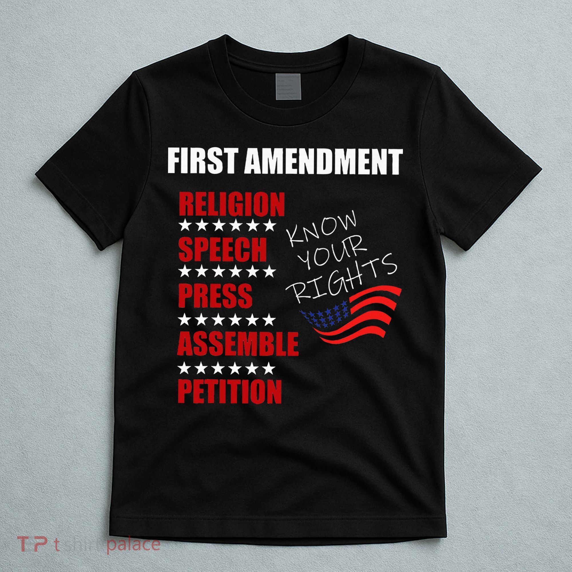 First Amendment Rights Audit United States Constitution Flag T-Shirt