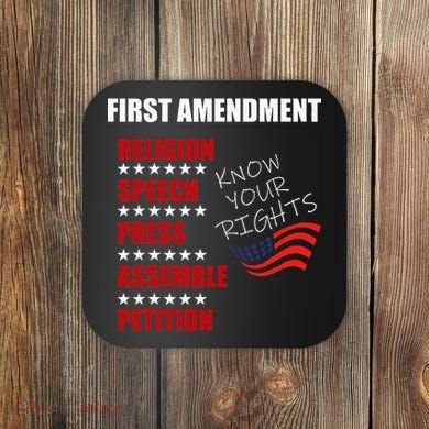 First Amendment Rights Audit United States Constitution Flag Coaster