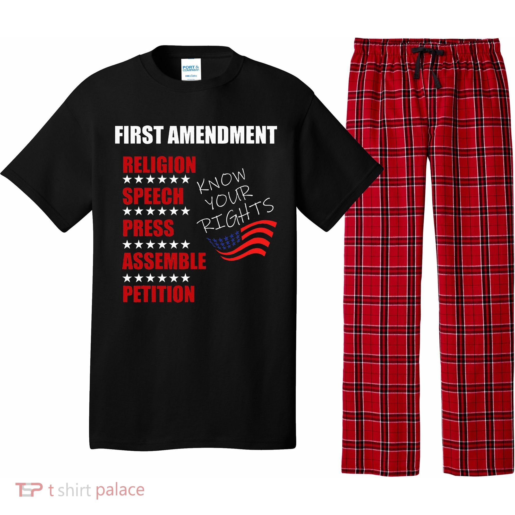 First Amendment Rights Audit United States Constitution Flag Pajama Set
