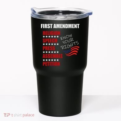 First Amendment Rights Audit United States Constitution Flag Tumbler