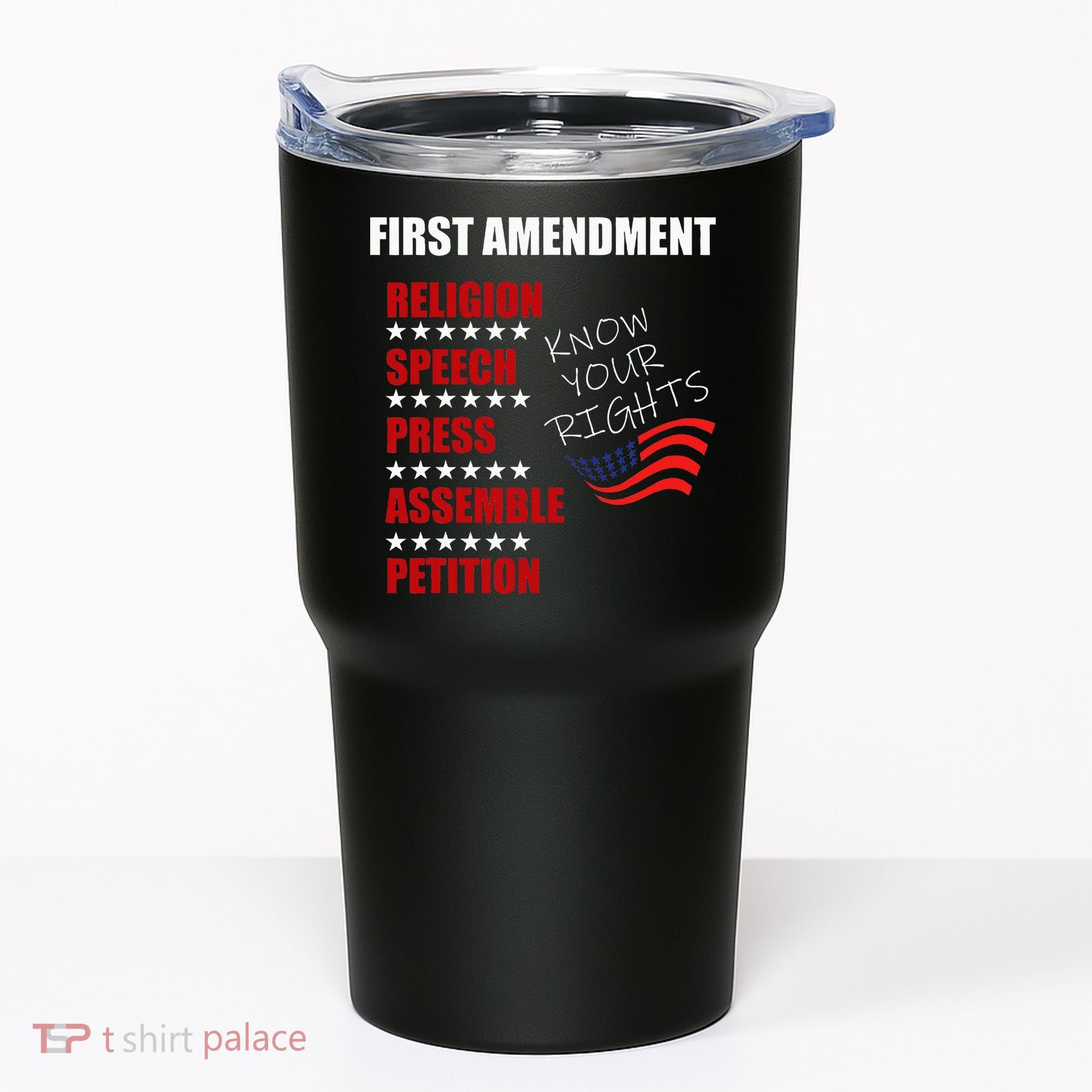 First Amendment Rights Audit United States Constitution Flag Tumbler