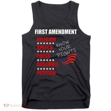 First Amendment Rights Audit United States Constitution Flag Tank Top