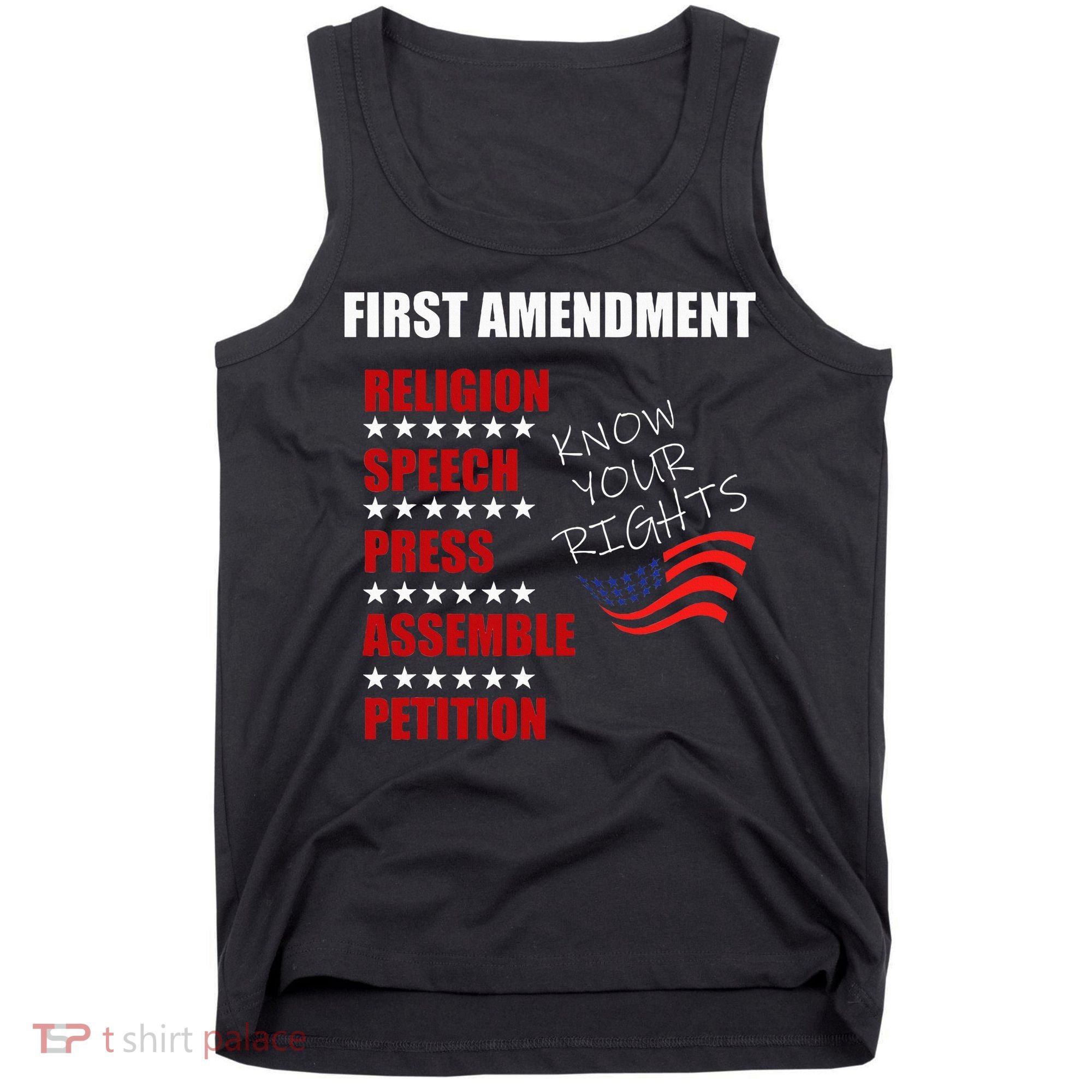 First Amendment Rights Audit United States Constitution Flag Tank Top