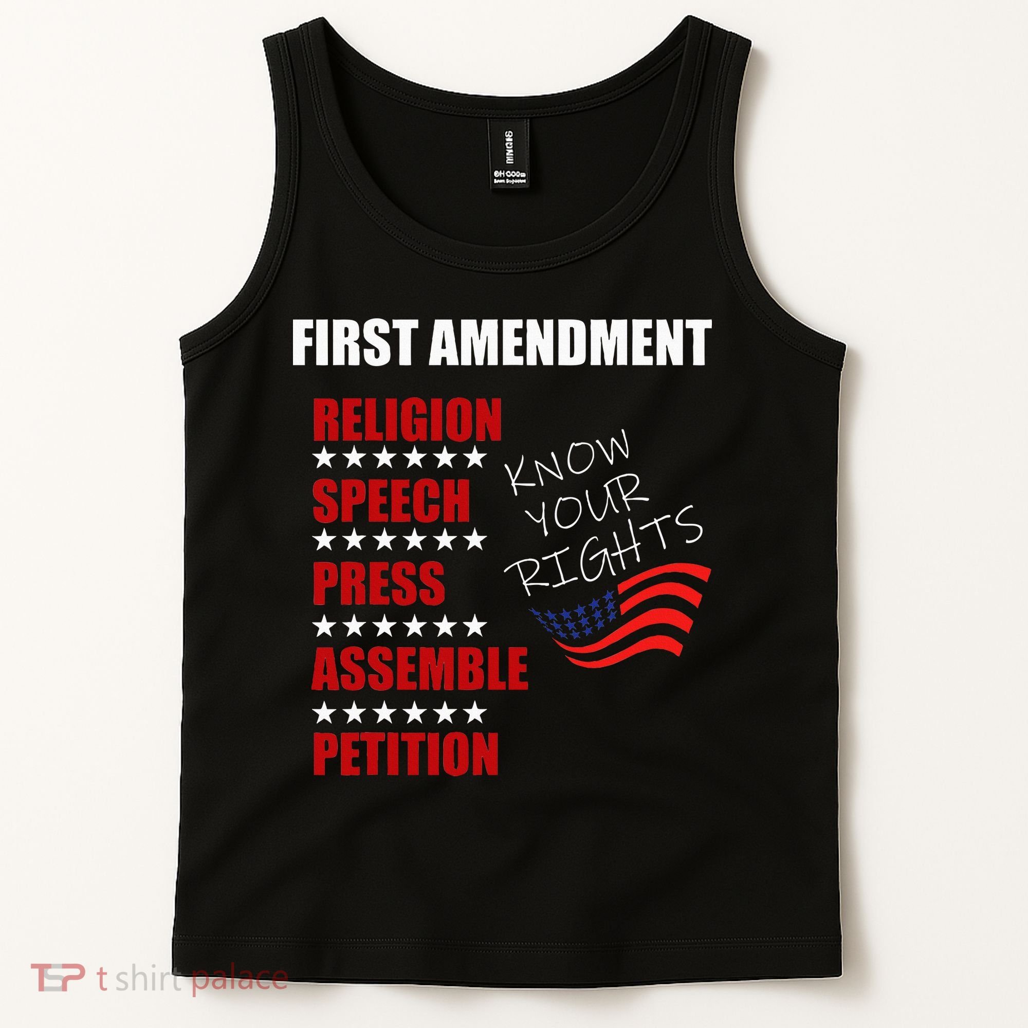 First Amendment Rights Audit United States Constitution Flag Tank Top