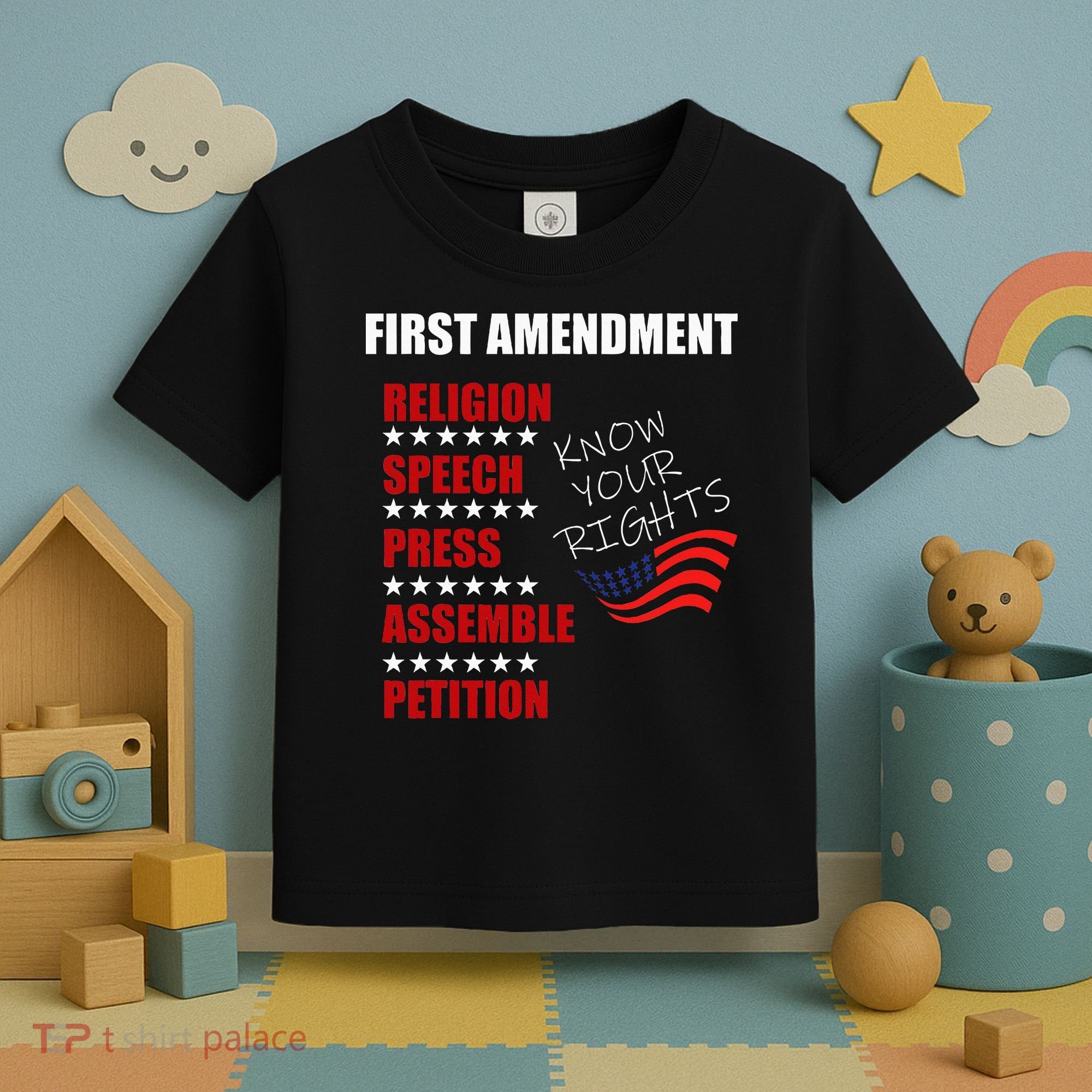 First Amendment Rights Audit United States Constitution Flag Toddler T-Shirt