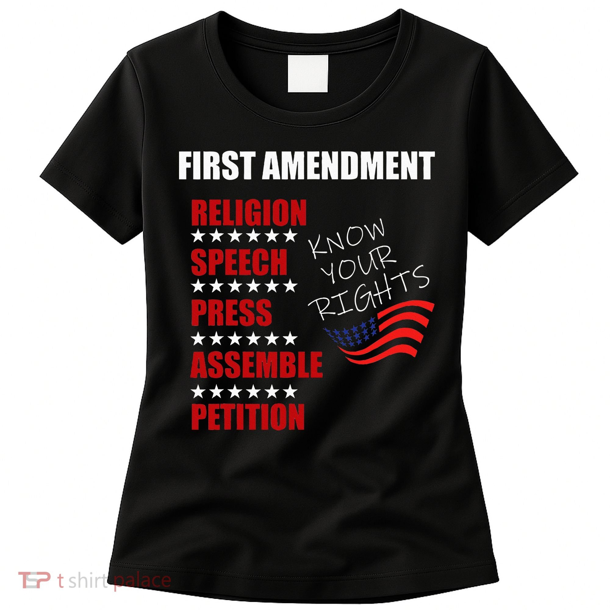 First Amendment Rights Audit United States Constitution Flag Women's T-Shirt