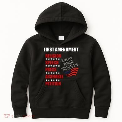 First Amendment Rights Audit United States Constitution Flag Kids Hoodie