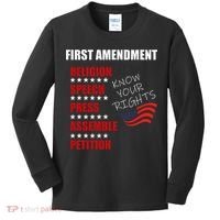 First Amendment Rights Audit United States Constitution Flag Kids Long Sleeve Shirt thumb 0
