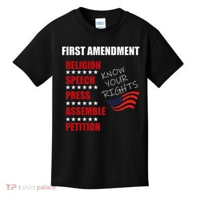 First Amendment Rights Audit United States Constitution Flag Kids T-Shirt