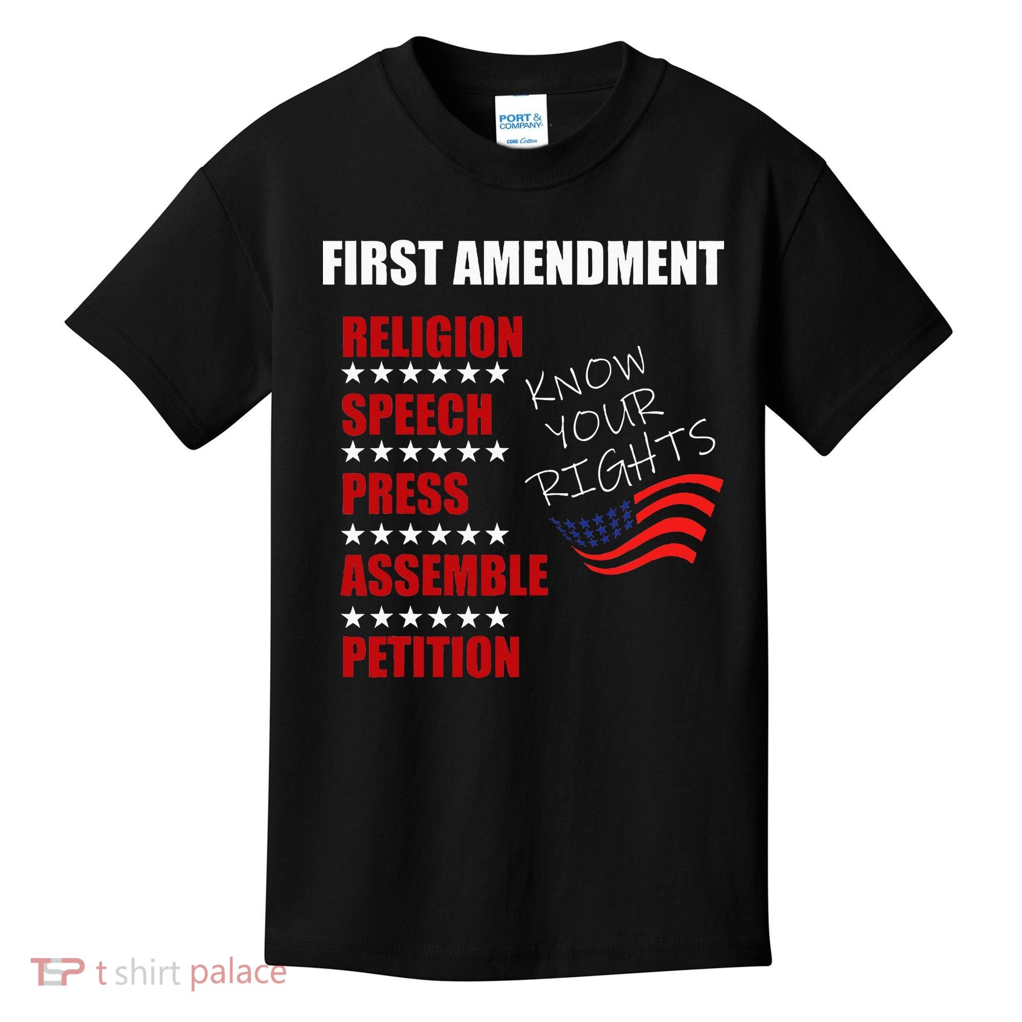 First Amendment Rights Audit United States Constitution Flag Kids T-Shirt