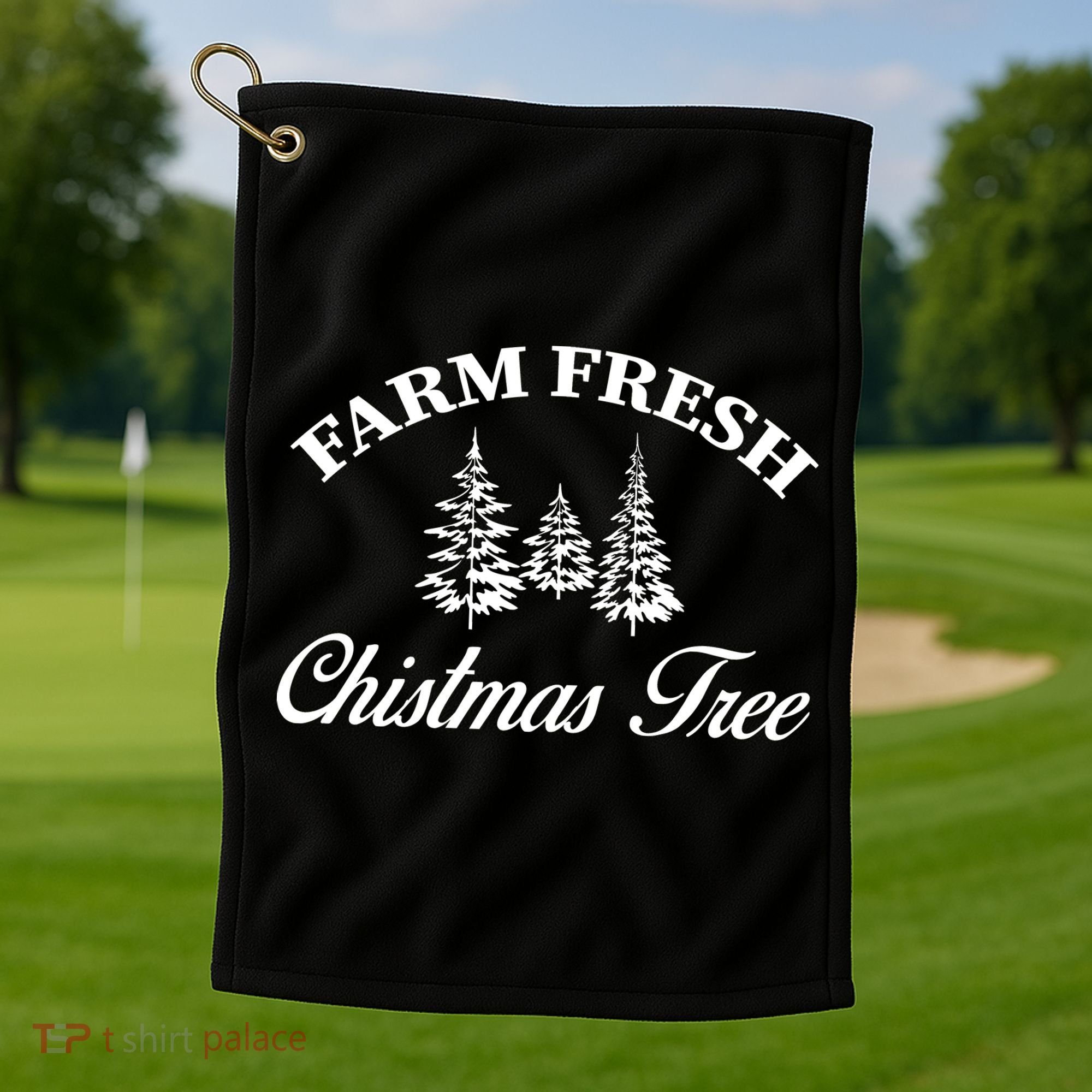 Farm Fresh Christmas Tree Golf Towel