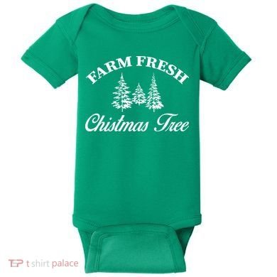 Farm Fresh Christmas Tree Baby Bodysuit