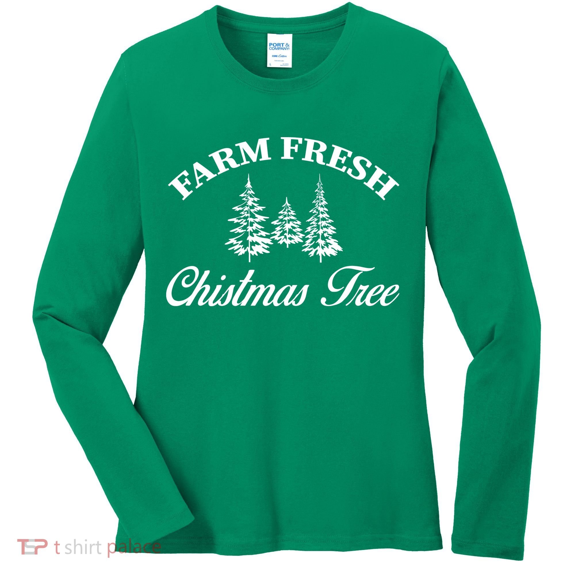 Farm Fresh Christmas Tree Women's Long Sleeve Shirt