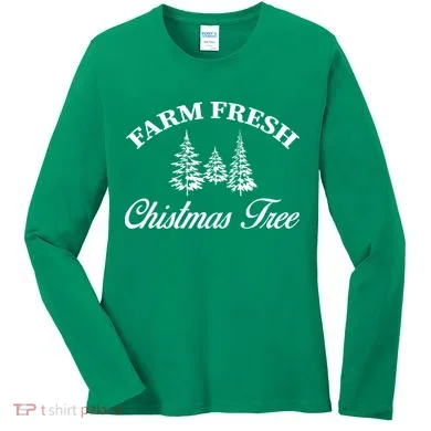 Farm Fresh Christmas Tree Women's Long Sleeve Shirt