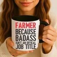 Farmer Because Badass Isn't An Official Job Title Coffee Mug thumb 3