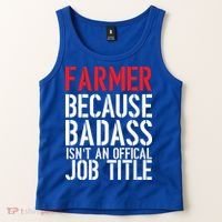 Farmer Because Badass Isn't An Official Job Title Tank Top thumb 2