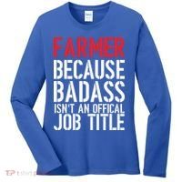 Farmer Because Badass Isn't An Official Job Title Women's Long Sleeve Shirt thumb 0